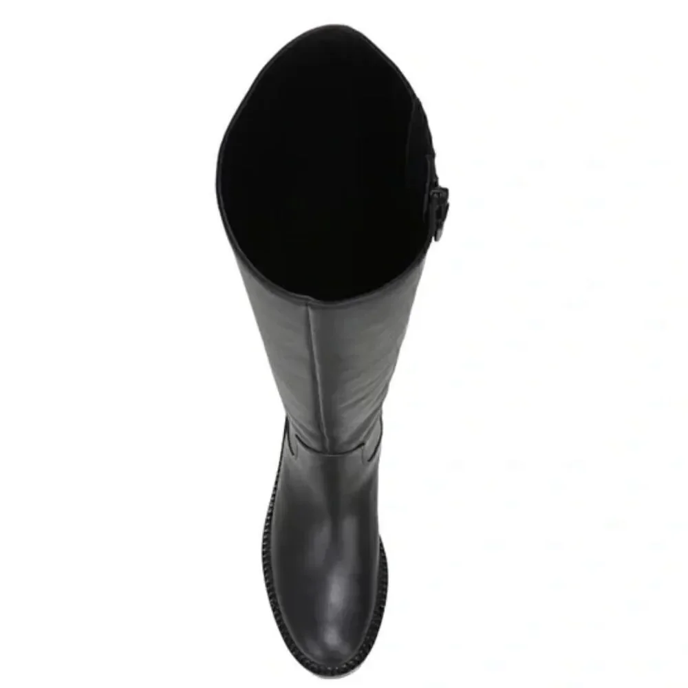 Vince Women’s top grain leather knee high boot in black Sz 6M NIB